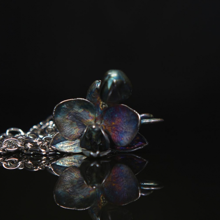 Кулон в серебре Fleur de Magique, Орхидея, фото 2